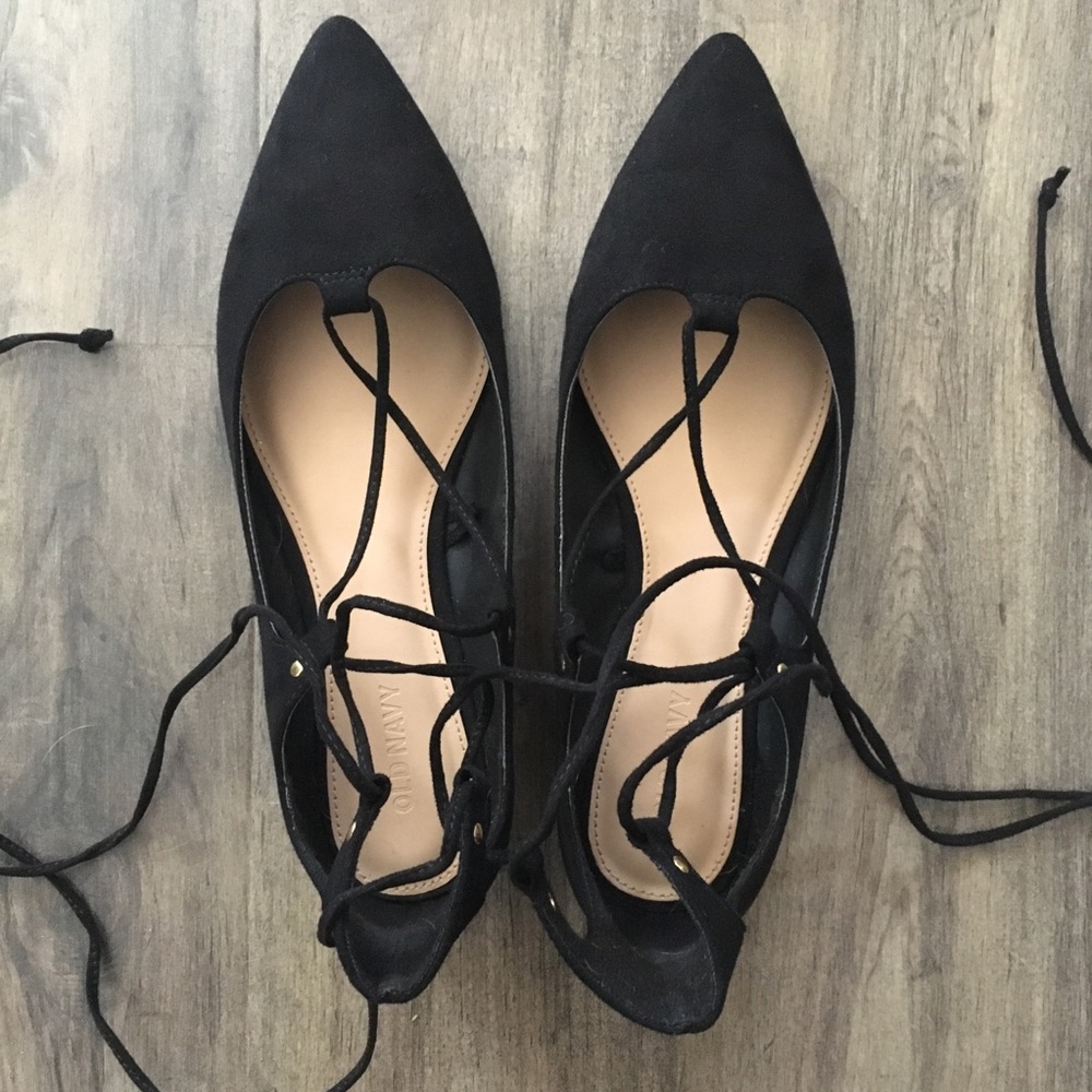 Old Navy lace up ballet flats